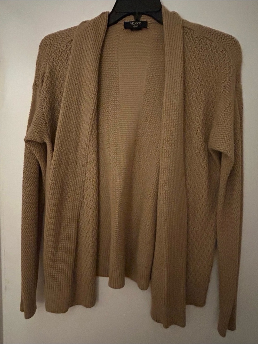 Open-Front Knit Cardigan Sweater